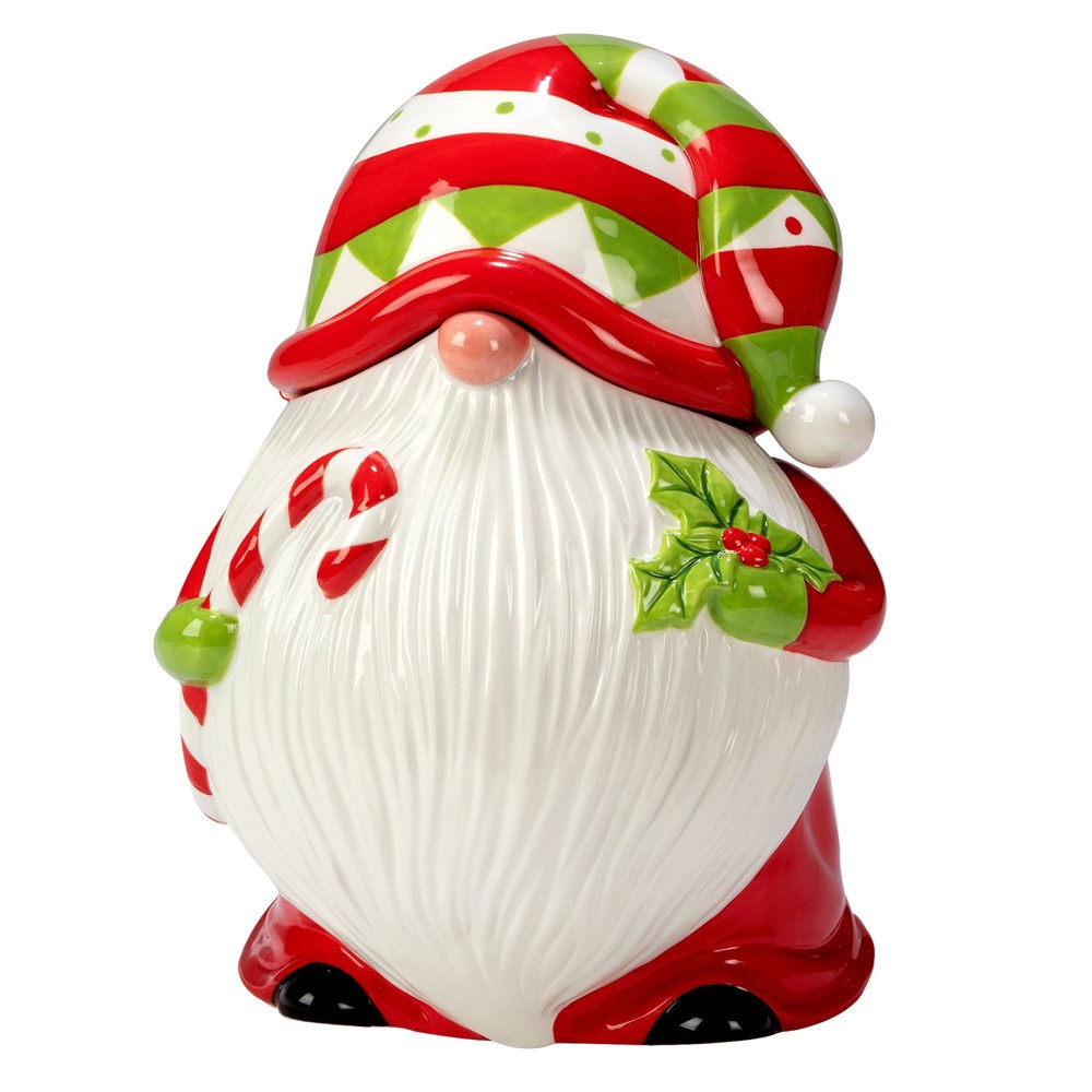 Photos - Food Container Certified International 64oz Earthenware Holiday Magic Gnomes 3-D Cookie Jar - Certified Internati 