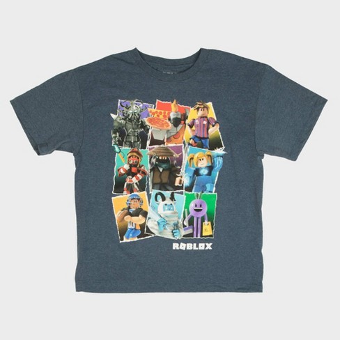Boys Roblox Characters Short Sleeve T Shirt Navy Heather S - 