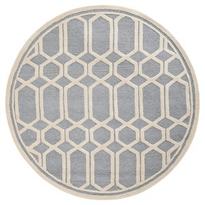 Abigail Texture Wool Rug - Silver / Ivory (6