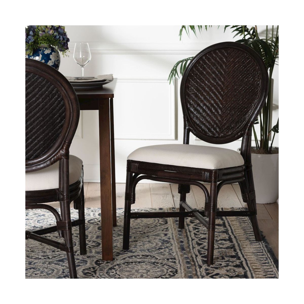 bali & pari,Elmer Natural Rattan Dining Chair - Handwoven Wicker Accent Chair - thumbnail 9
