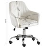 NicBex Adjustable Height Velvet Home Office Chair with Casters for Work Study Vanity - 3 of 4