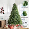 Home Imports Emporium 7.5ft Christmas Tree with Lights, Prelit with Pine Cones, Foot Pedal 1556 Branch Tips, 750 Warm Lights and Metal Stand - 2 of 4