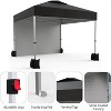 10x10 Pop Up Canopy, Easy Up Outdoor Canopy Tent with 1 Sidewall, Portable Commercial Tent with Vent Roof Roller Bag for Camping Picnic Beach, Black - 4 of 4