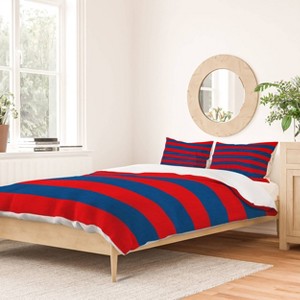 Deny Designs Holli Zollinger Rugby Stripe Queen/Full Duvet and Sham Set (2-3pc Set) - 1 of 4