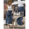 INSPIRE CHIC Women's Flowy Floral Summer Elastic High Waisted Side Slit Casual A-Line Maxi Skirts - 2 of 4