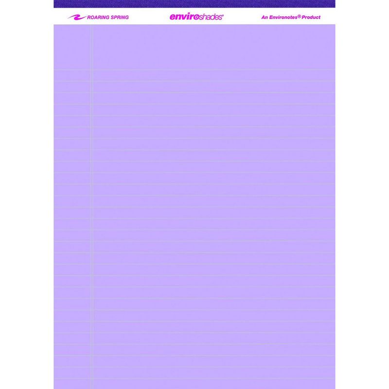 Enviroshades Legal Pads, 8-1/2 x 11-3/4 Inches, Orchid, 50 Sheets, Pack of 3, 2 of 3