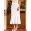 INSPIRE CHIC Women's Lace Floral Skirts Ruffle Hem High Waist Cocktail Midi Skirt - 2 of 4