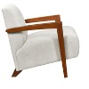 Sapphtopaz 1pc Ultra-Modern Accent Chair Upholstered Lounge Chair with Foam Seat Cushion, Solid Wood Luxury Living Room Chair Comfy Chair - 4 of 4