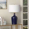 Hudson and Canal 25" Tall Drum Table Lamp with Fabric Shade - 3 of 4