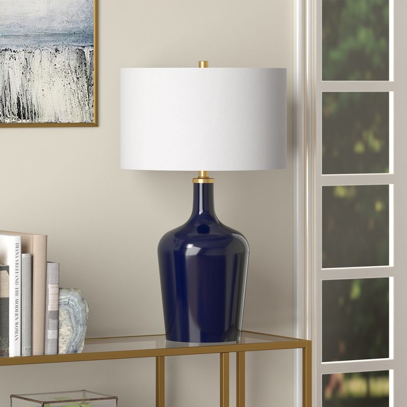 Hampton & Thyme 25" Tall Table Lamp with Fabric Shade , 4 of 8