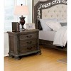 NicBex Nightstand with 3 Drawers,1pc Side Table with Wood Frame,Bedside Table for Bedroom,Living Room - 2 of 4