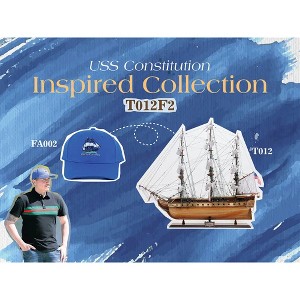 Ultimate USS Constitution Combo – Model Ship & Classic Hat – 37 in Height By Old Modern Handicrafts - 1 of 4