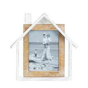 VIP Wood 12.5 in. Brown 6x8 Make a Home Photo Frame - 1 of 4