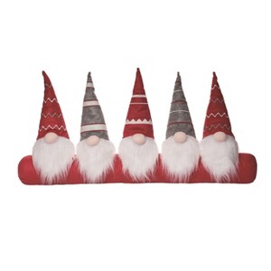 Transpac Polyester 30 in. Multicolor Christmas Plush Gnome Draft Dodger - 1 of 3