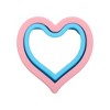 Unique Bargains Sandwich Heart Cookie Cutter Hand Washable Stainless Steel Plastic Blue Pink 3.9"x4.1"1.6" 1Pcs - 4 of 4