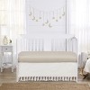 Sweet Jojo Designs Boy or Girl Gender Neutral Unisex Baby Crib Bed Skirt Desert Sun Collection Solid Off White - 2 of 3
