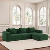 Whisen Modular Sofa Bed - Oversized, Convertible, Soft Corduroy Cloud Velvet Fabric, Two Person Combination - 3 of 4