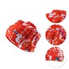 Unique Bargains Polyester Mountain Peaks Pattern Swim Cap 5.91"x9.25" Orange 1 Pc - 3 of 4
