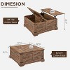 SinCiDo Farmhouse Lift Top Coffee Table, 36" Square Center Table w/Large Hidden Storage Compartment, Rustic Wood Living Room Dining Table - 2 of 4