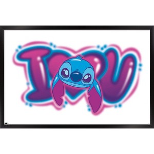 Trends International Disney Lilo and Stitch - I Heart You Framed Wall Poster Prints - 1 of 4