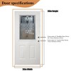 SpassWay 36"W*80"H 2-Panel Exterior Frosted Glass Prehung Front Entry Door Primed Interior Fiberglass Entrance Door - 4 of 4