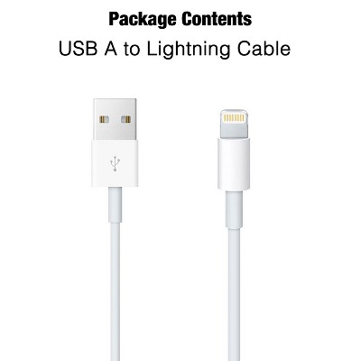 BONGEEK Short IPhone 14 Car Carplay Cable, USB A to Lightning Cable for iPhone 14, 14 pro max,14 Plus,13/12/11/Xs/XR, (10 FT white )