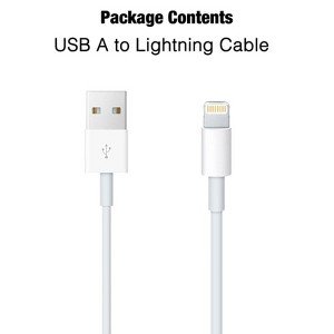 BONGEEK Short IPhone 14 Car Carplay Cable, USB A to Lightning Cable for iPhone 14, 14 pro max,14 Plus,13/12/11/Xs/XR, (10 FT white ) - 1 of 4