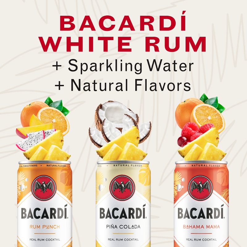 Bacardi Real Rum Cocktail Variety Pack - 6pk/355ml Cans, 4 of 9