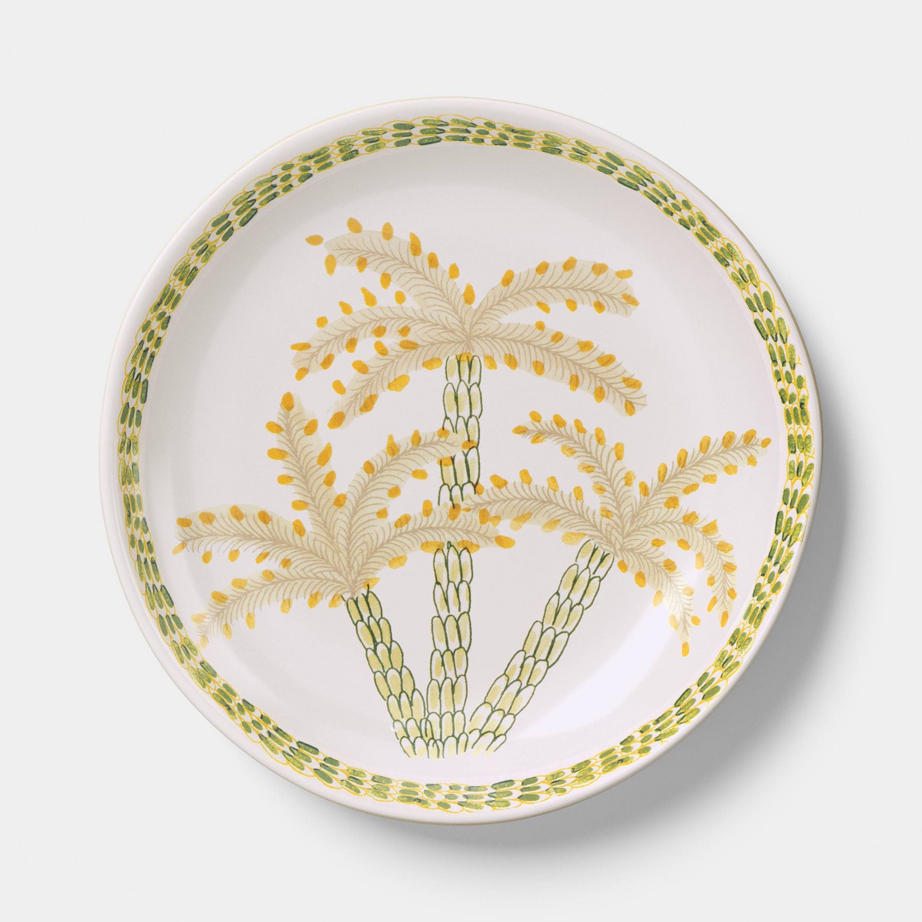 6.125" Palm Print Appetizer Plate Khaki - Threshold™