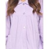 Casual Nights Women's Button Front Jacquard Terry Fleece Sleep Bed Jacket Top with Pockets - 4 of 4
