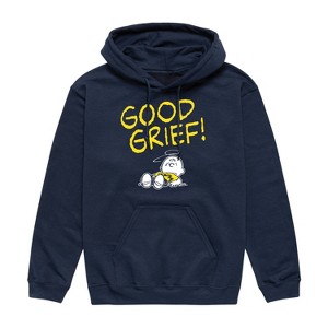 Men's - Peanuts - Charlie Brown Seeing Stars Good Grief Graphic Fleece Pullover Hoodie - 1 of 4