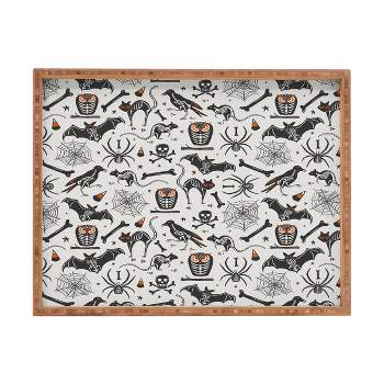 Heather Dutton Halloween XRay  Square Bamboo Tray - Deny Designs