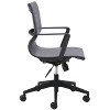 Office Chair 40.2"H Dark Gray – Faux Leather Polyurethane Seat with Nylon & Steel Frame, Adjustable Swivel Office Chair By Zuo Modern - 3 of 4