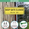 Unique Bargains Home Aluminum Reflective Fade Resistant Keep Gate Closed Thank You Sign 4 Pcs - 3 of 4