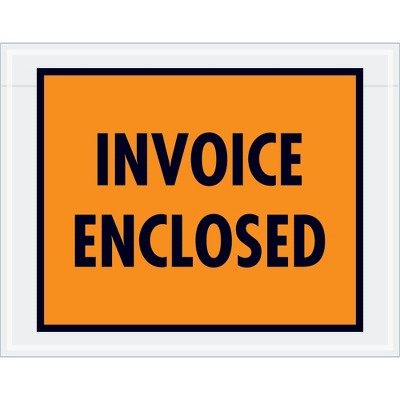 Box Partners "Invoice Enclosed" Envelopes 7" x 5 1/2" Orange 1000/Case PL415