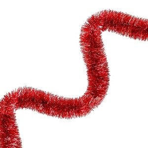Swtroom 50FT Red Metallic Twist Shiny Garland for Christmas Tree Decorations, Xmas Hanging Decor for Indoor Outdoor Use - 1 of 4