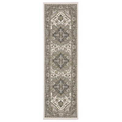 Oriental Weavers Maharaja 1144Y Ivory/ Gold Indoor Area Rug - 2'3" x 7'6"