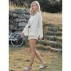 INSPIRE CHIC Women's Linen Notched Collar Long Sleeve Lightweight Business Casual Blazers - 4 of 4