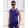 Men's Mesh Tank Top Fishnet Fitted Sleeveless Muscle Round Neck Top - 3 of 4