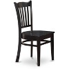 HomeStock Suburban Sophistication Dining Chair with Wood Seat, Set of 2 - 3 of 3