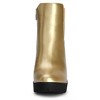Allegra K Women's Round Toe Zipper Block Heel Chelsea Ankle Boots - 3 of 4