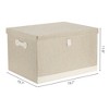 REGALWOVEN Collapsible Fabric Storage Bin with Lid and Handle for Shelves Closet 1 Pc - 4 of 4