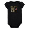 Hudson Baby Infant Girl Cotton Bodysuit and Pant Set, Girl Daddy Red Black - 4 of 4
