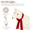 Best Choice Products Large Lighted Polar Bear Family w/ 145 Pre-Strung LED Lights, Zip Ties, Ground Stakes - Red/White - 3 of 4