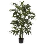 Nearly Natural 4' Green Bamboo Palm Artificial Silk Tree
