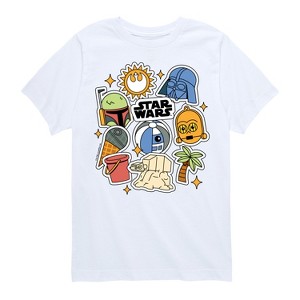 Boys' - Star Wars - Darth Vader, C3 po, R2D2 Summer Short Sleeve Graphic T-Shirt - 1 of 4
