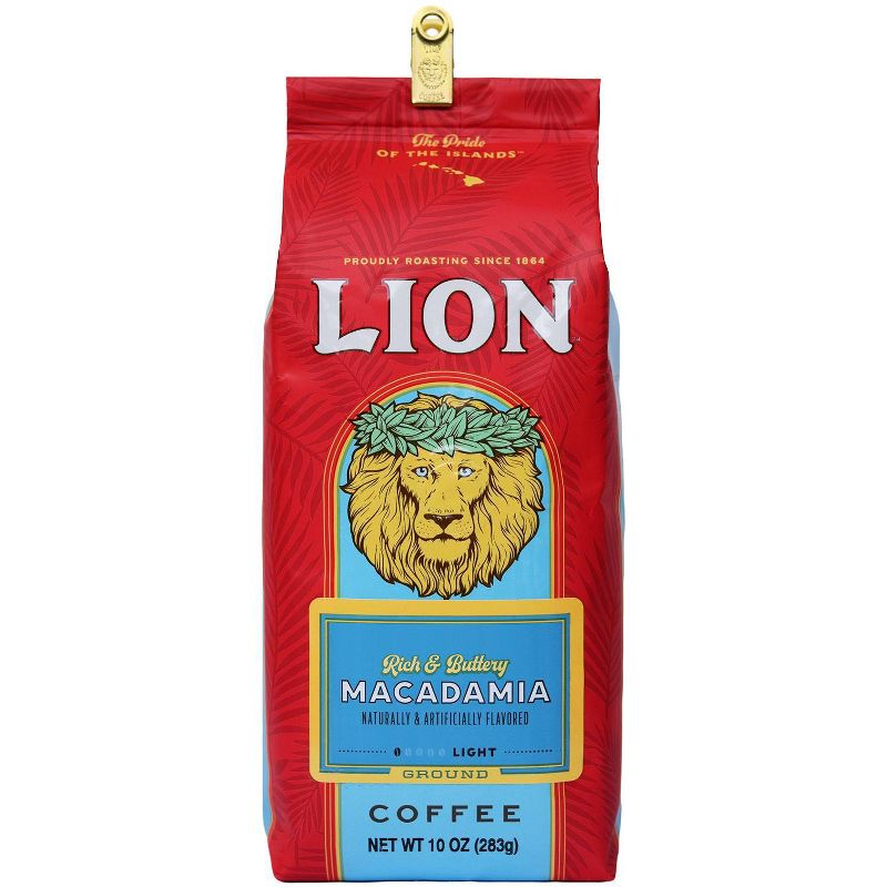 Lion Coffee Macadamia Medium Roast Ground Coffee - 10oz, 1 of 5