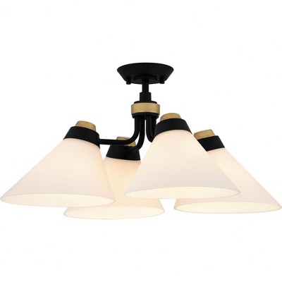 Quoizel Lighting 4 - Light Semi-Flush Mount in  Matte Black