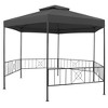 vidaXL Garden Gazebo 127.2"x108.3"x104.3" Anthracite - 2 of 4
