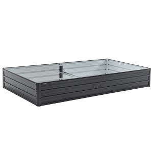 8×4×1ft Metal Raised Garden Bed – Outdoor Planter Box with Open Base for Vegetables, Flowers, Herbs & Fruits - 1 of 4